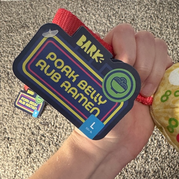 Bark Pork Belly Rub Ramen Dog Toy (size M or L) - Picture 4 of 4